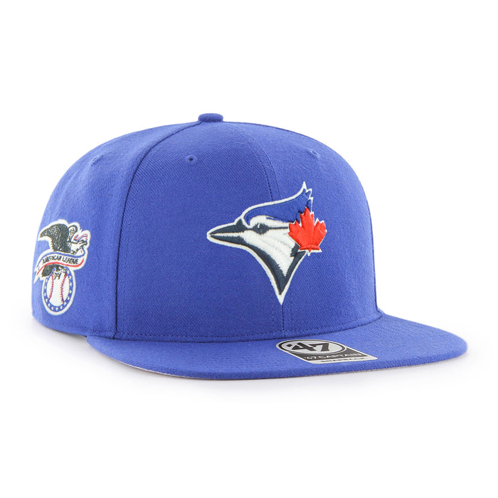 Toronto Blue Jays MLB 47 Brand Men's Royal Blue American League Sure Shot Under Captain Snapback