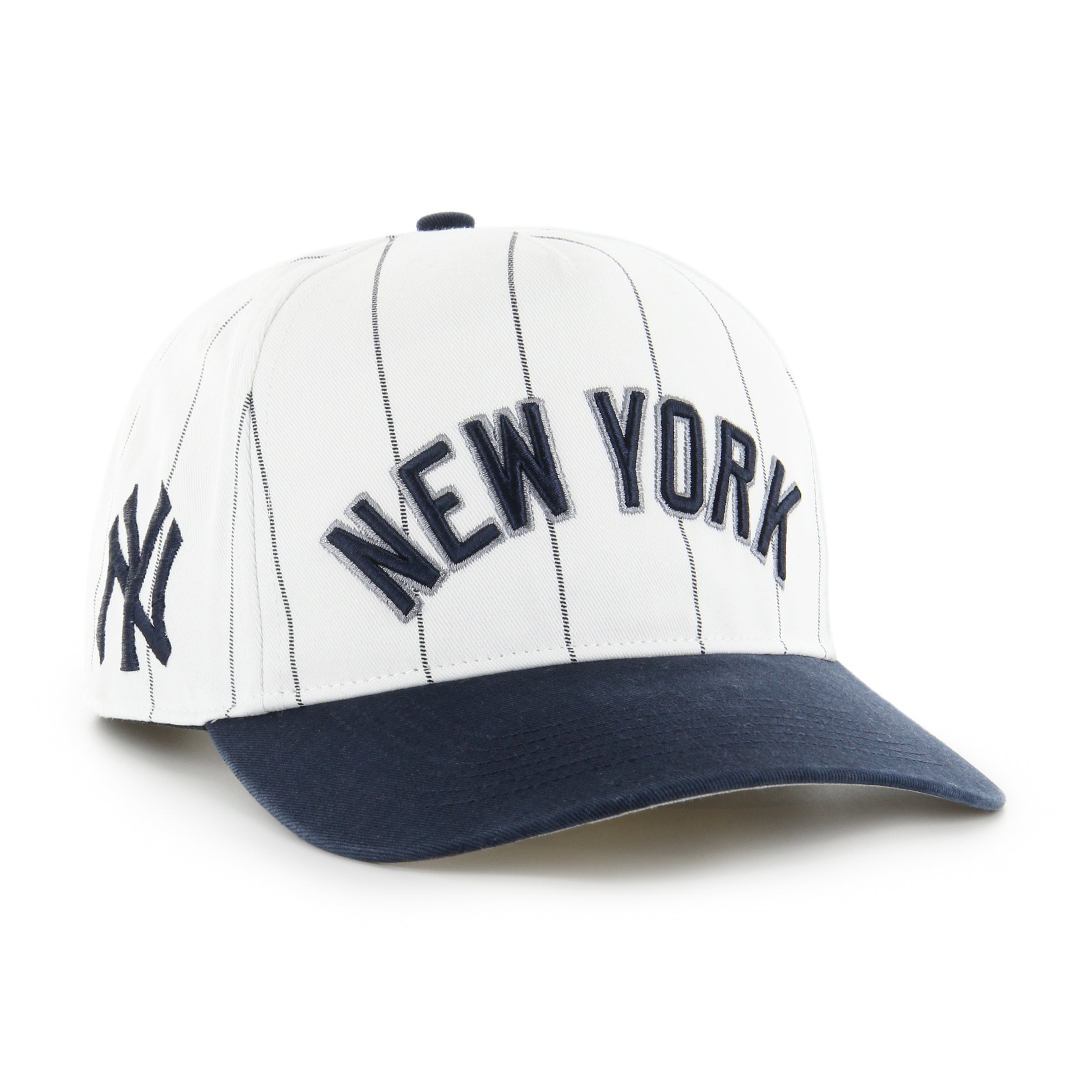 New York Yankees MLB 47 Brand Men's Double Header Pinstripe Hitch Snapback Hat