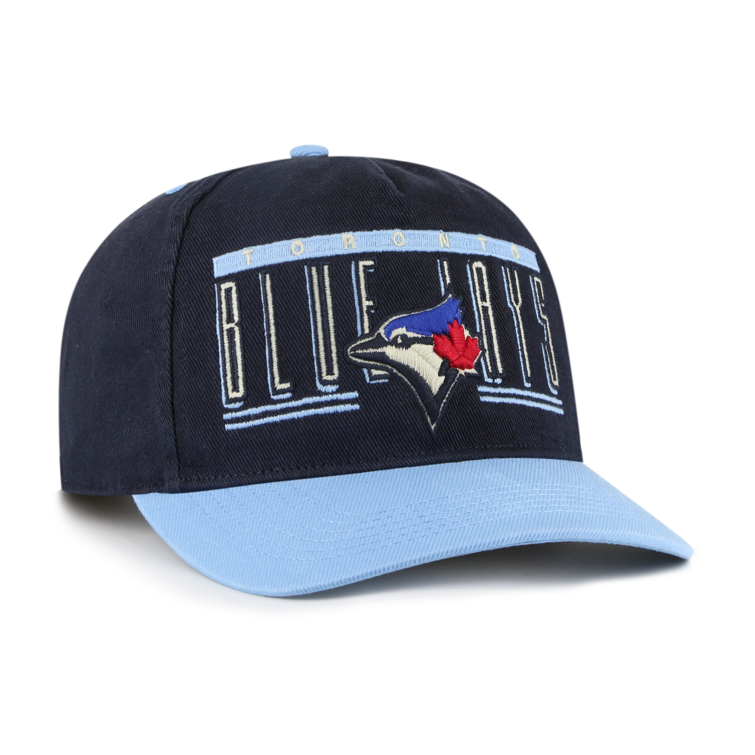 Toronto Blue Jays MLB 47 Brand Men's Navy Double Header Baseline Hitch Snapback