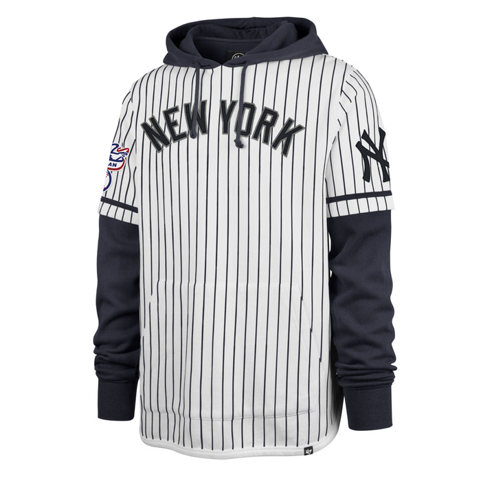 New York Yankees MLB 47 Brand Men's Double Header Pinstripe Shortstop Hoodie