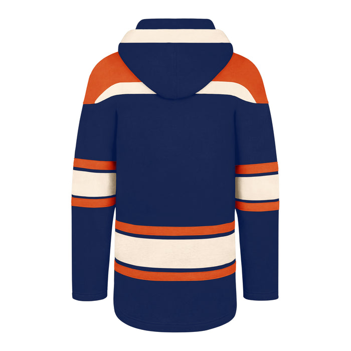 Edmonton Oilers NHL 47 Brand Men's Navy Heavyweight Lacer Hoodie