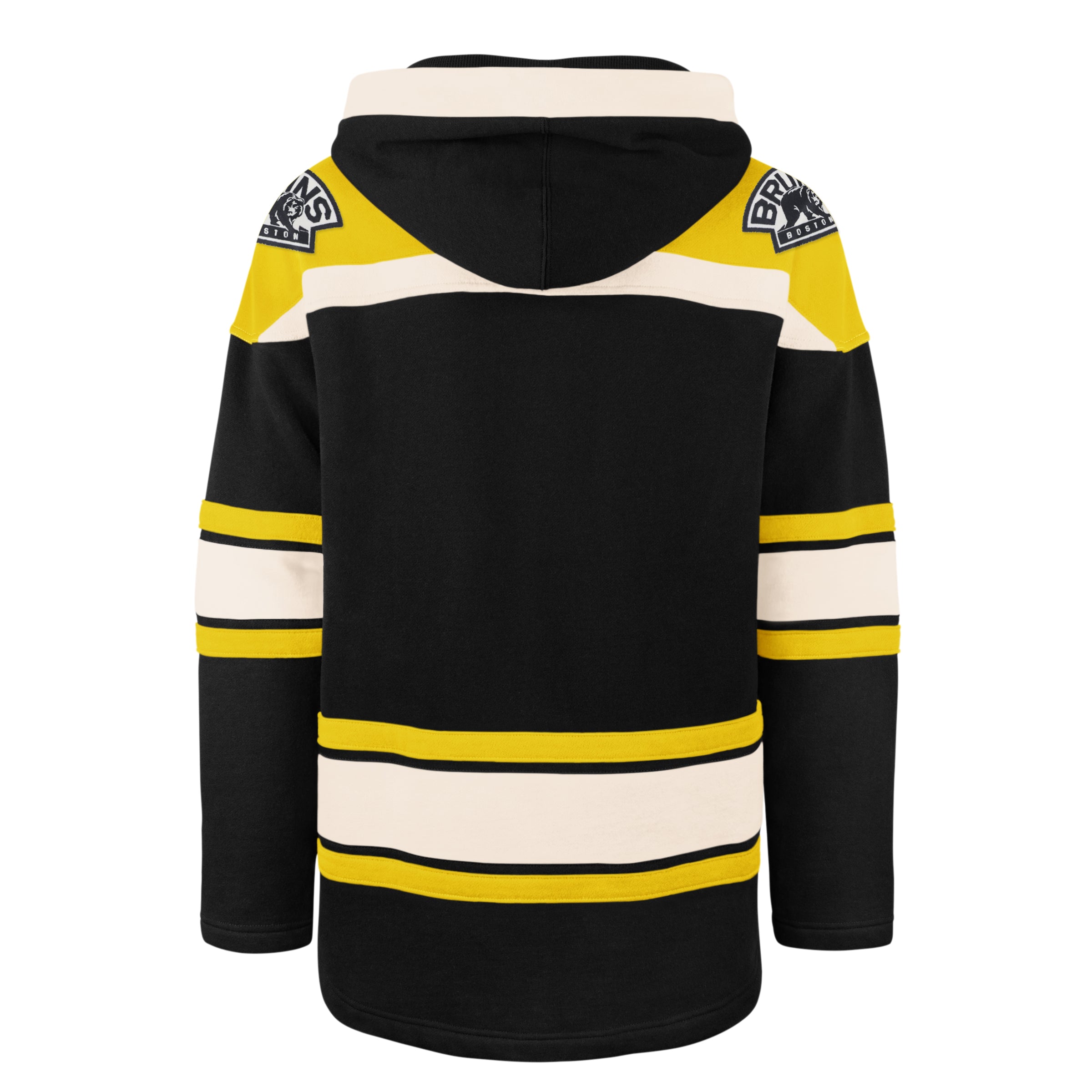 Sweat à capuche noir épais Lacer des Bruins de Boston NHL 47 Brand pour hommes