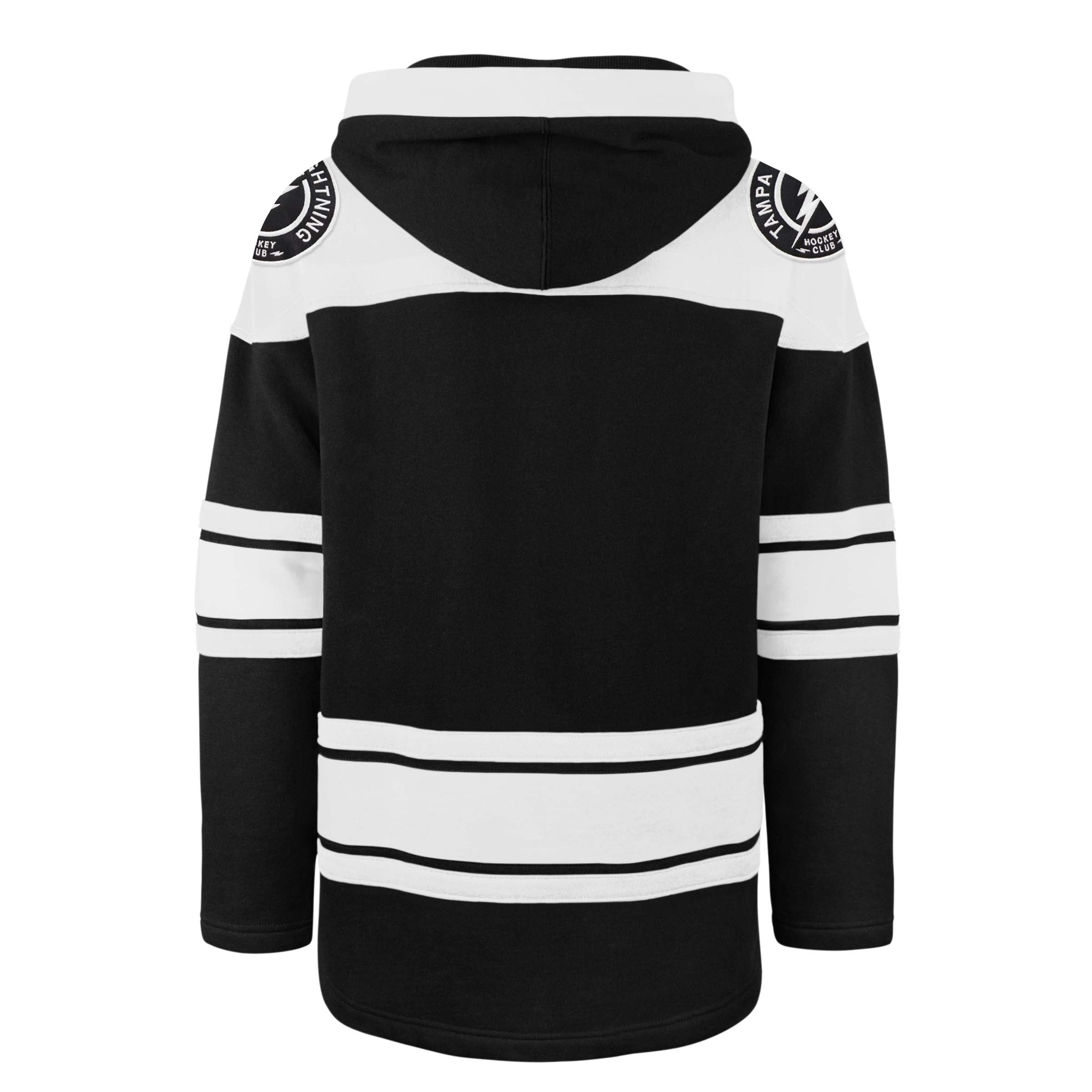 Sweat à capuche épais Lacer de la série noire du Lightning de Tampa Bay NHL 47 pour hommes