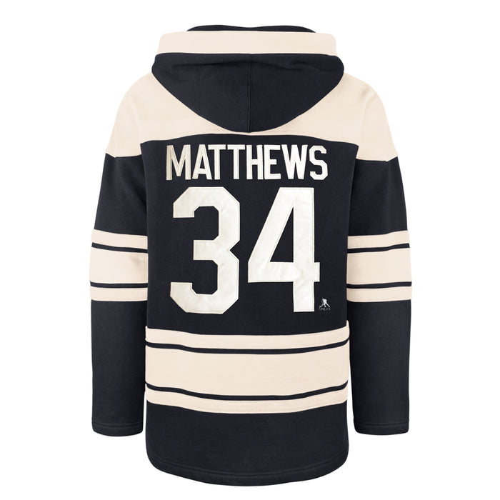 Auston Matthews Toronto Maples Leafs NHL 47 Brand Men's Navy Heavyweight Lacer Hoodie
