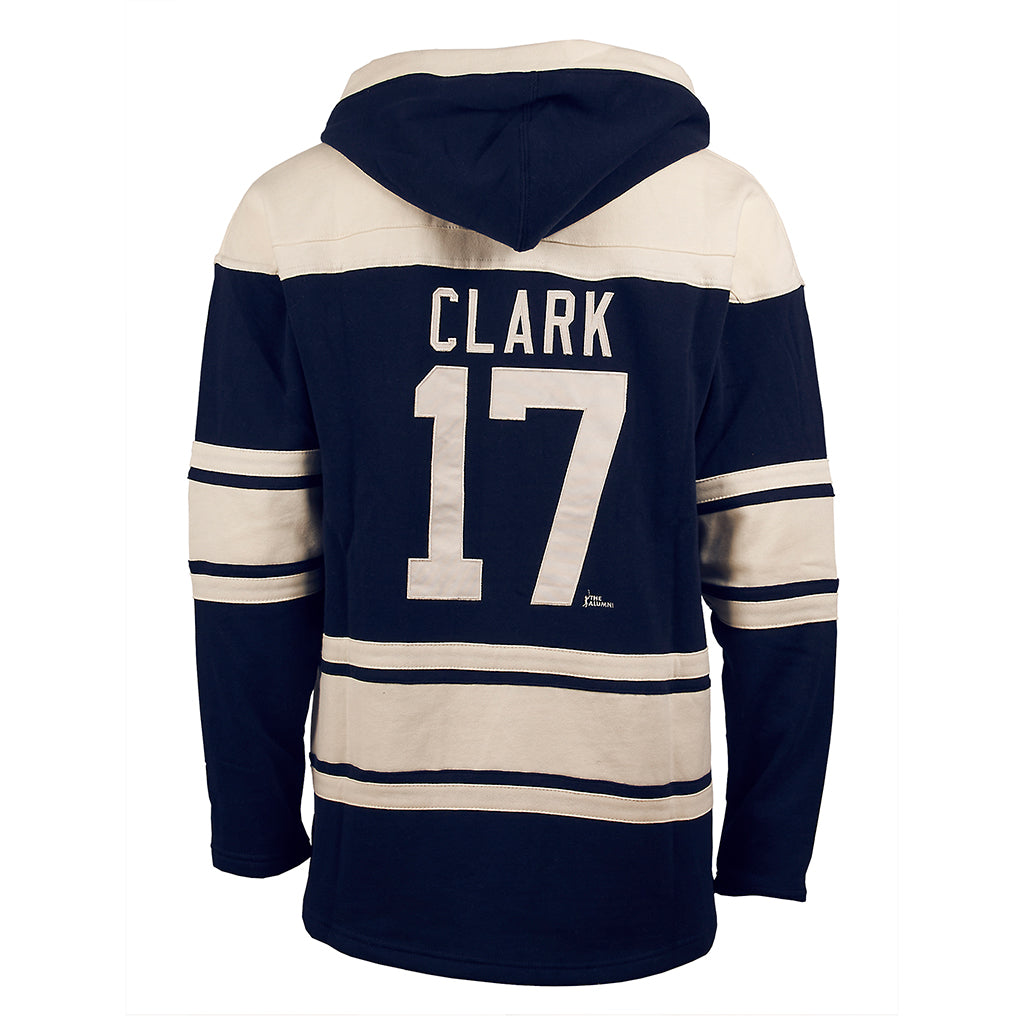 Wendel Clark Toronto Maples Leafs NHL 47 Brand Sweat à capuche épais en dentelle pour hommes