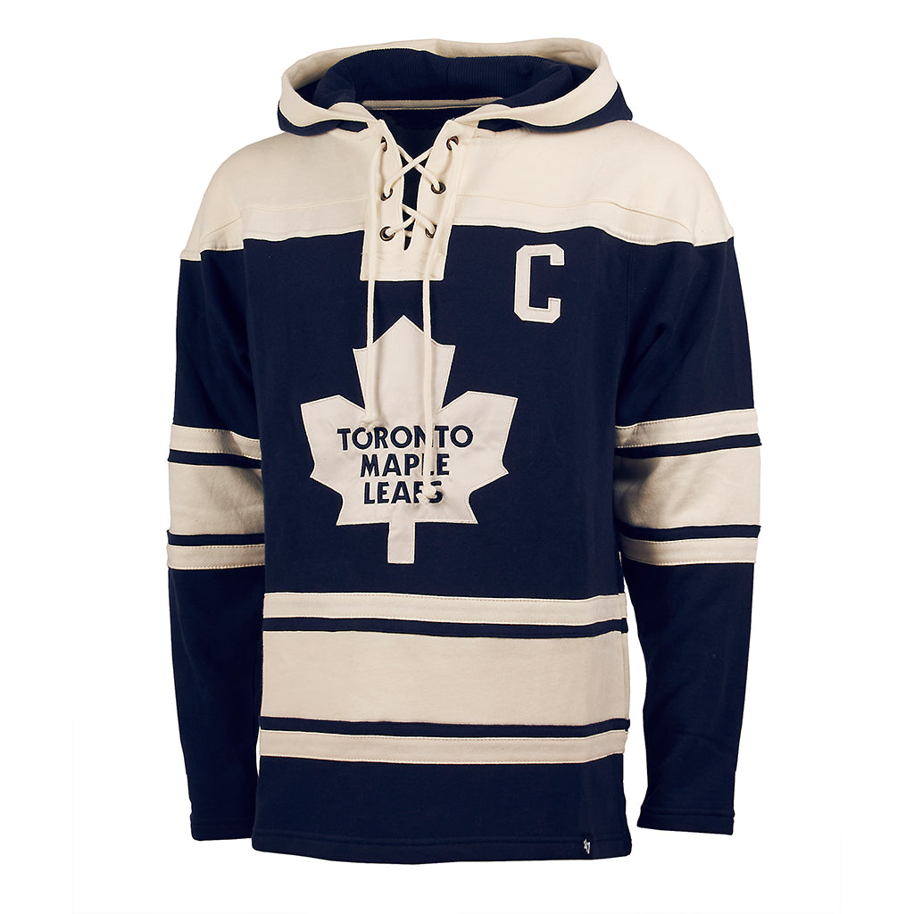 Wendel Clark Toronto Maples Leafs NHL 47 Brand Sweat à capuche épais en dentelle pour hommes