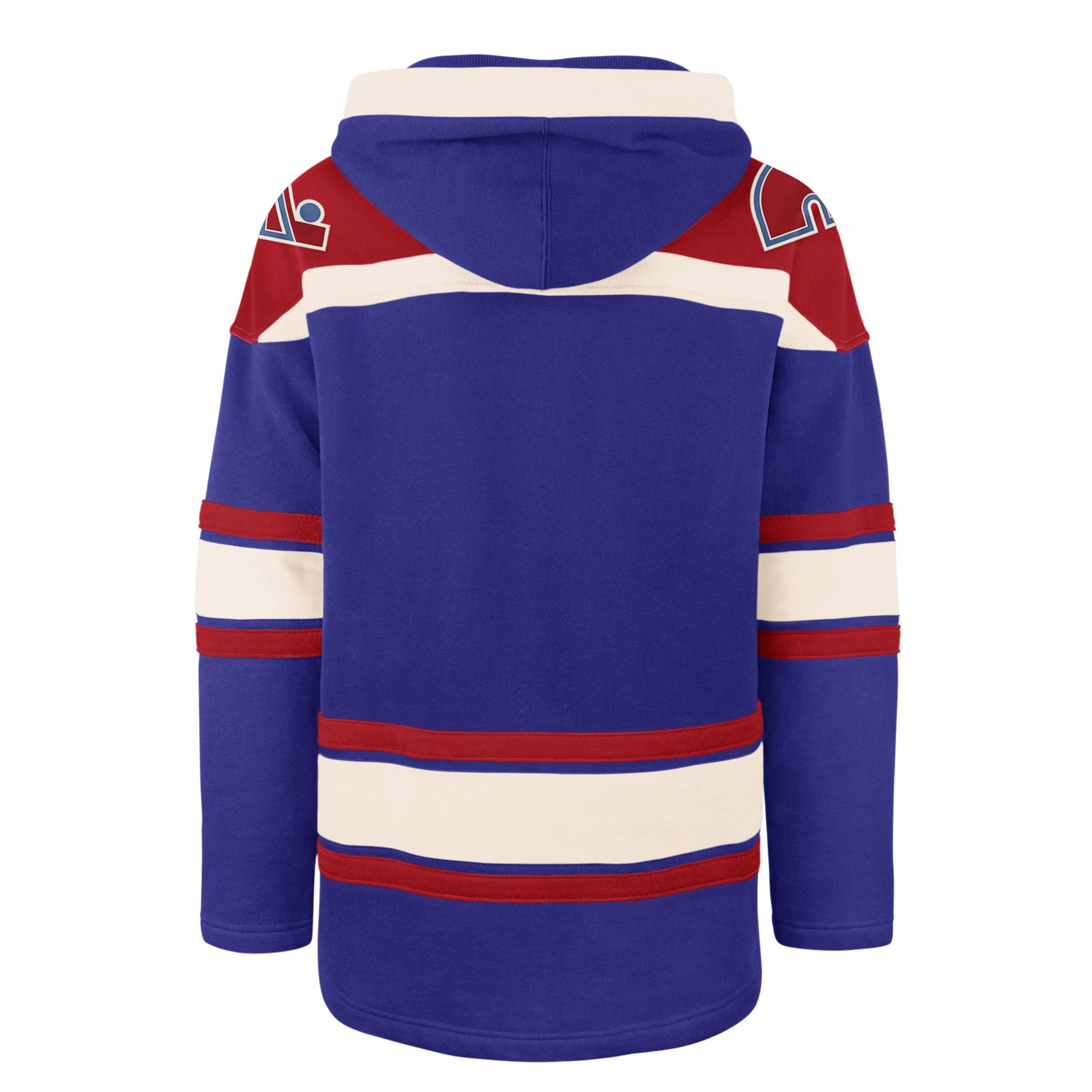 Quebec Nordiques NHL 47 Brand Men's Royal Blue Heavyweight Lacer Hoodie