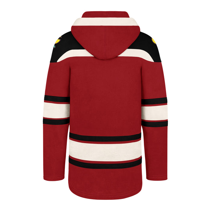 Chicago Blackhawks NHL 47 Brand Men's Red Heavyweight Lacer Hoodie
