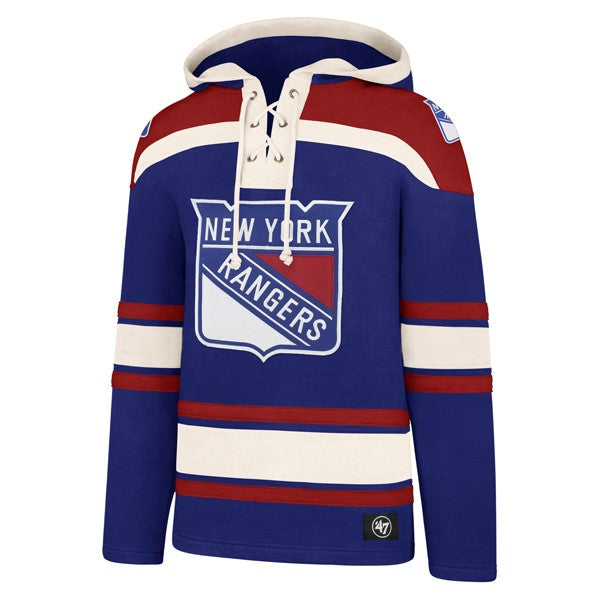 Sweat à capuche épais en dentelle bleu marine NHL 47 Brand des Rangers de New York pour hommes