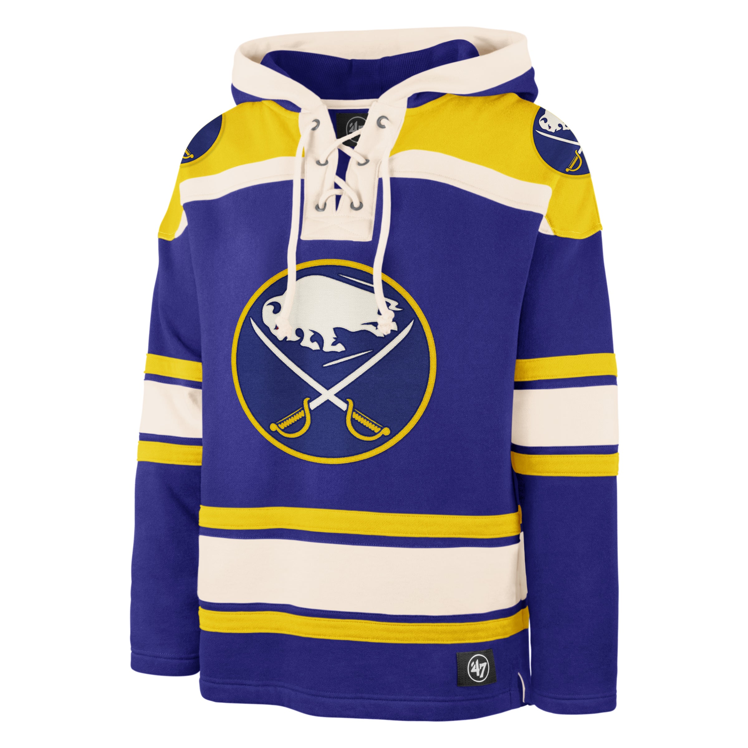 Buffalo Sabres NHL 47 Brand Sweat à capuche Royal Heavyweight Lacer pour hommes