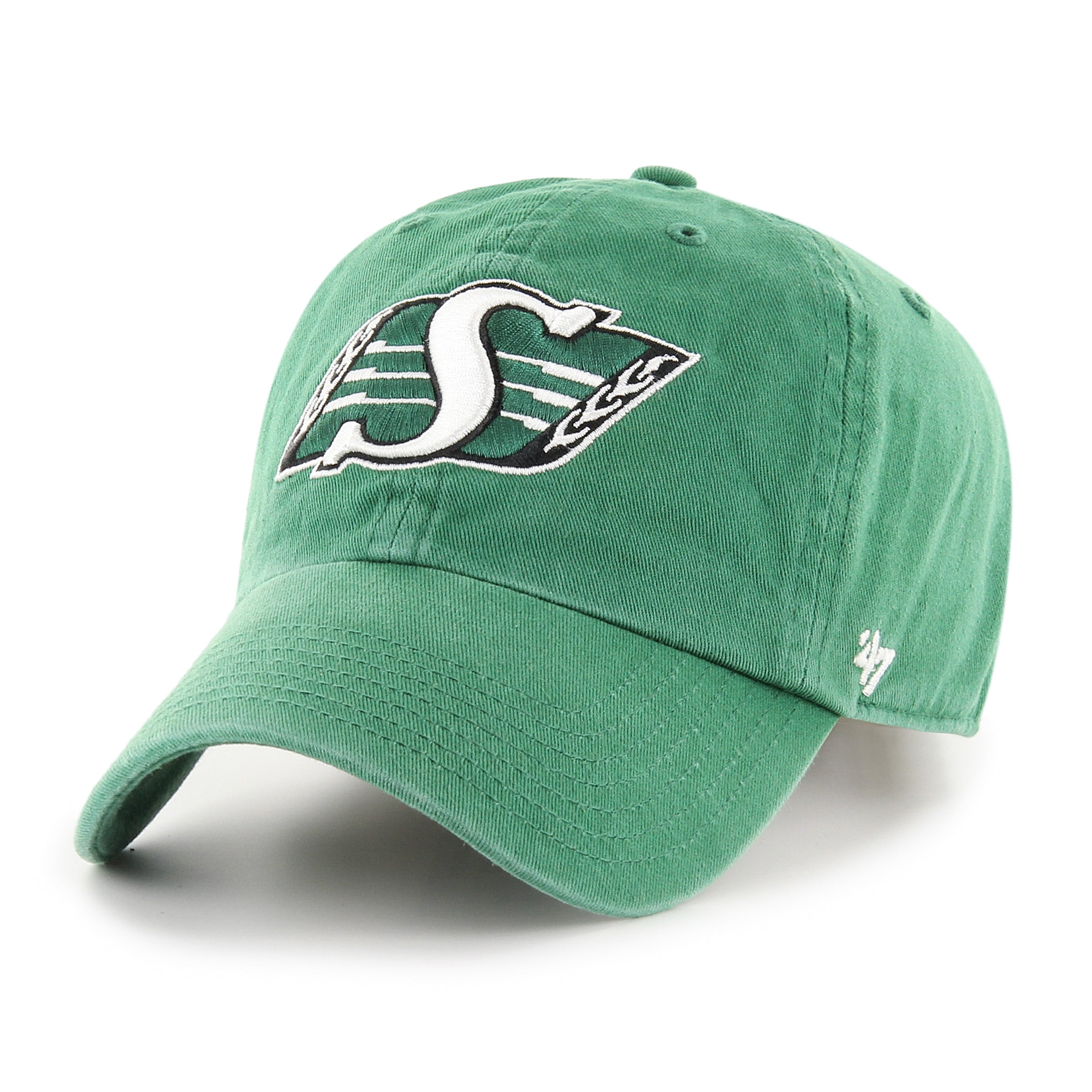 Casquette ajustable verte de nettoyage des Rough Riders CFL 47 de la marque Saskatchewan pour hommes