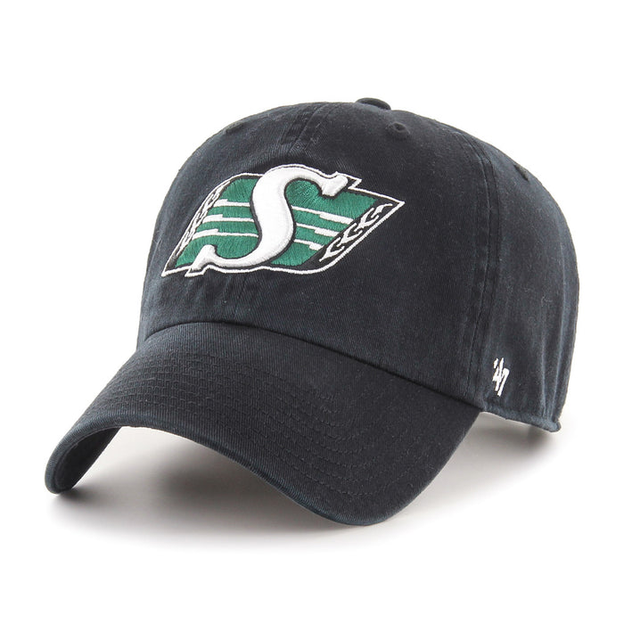 Saskatchewan Rough Riders CFL 47 Brand Men's Black Clean up Adjustable Hat