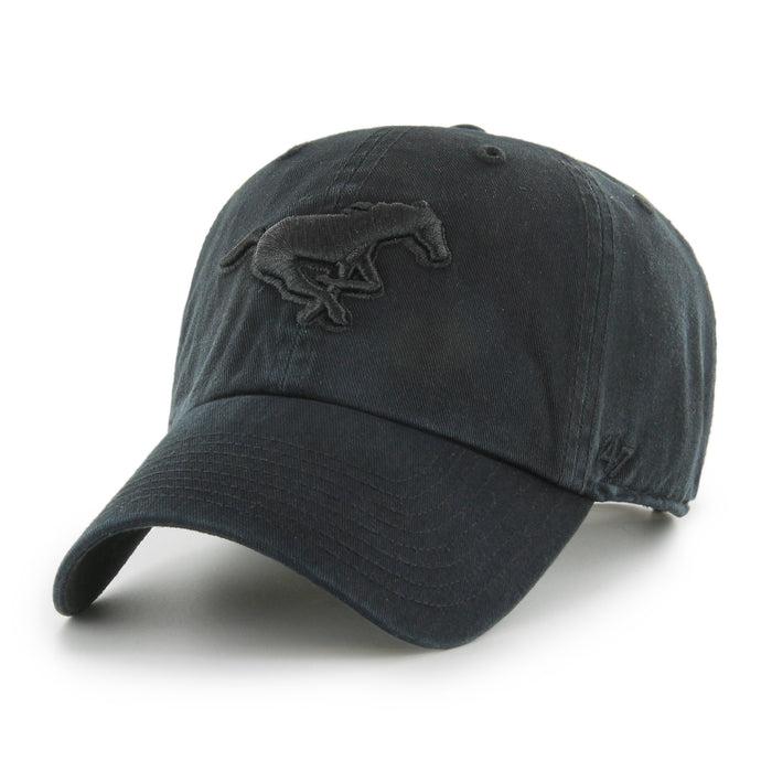 Calgary Stampeders CFL 47 Brand Men's Black On Black Clean up Adjustable Hat