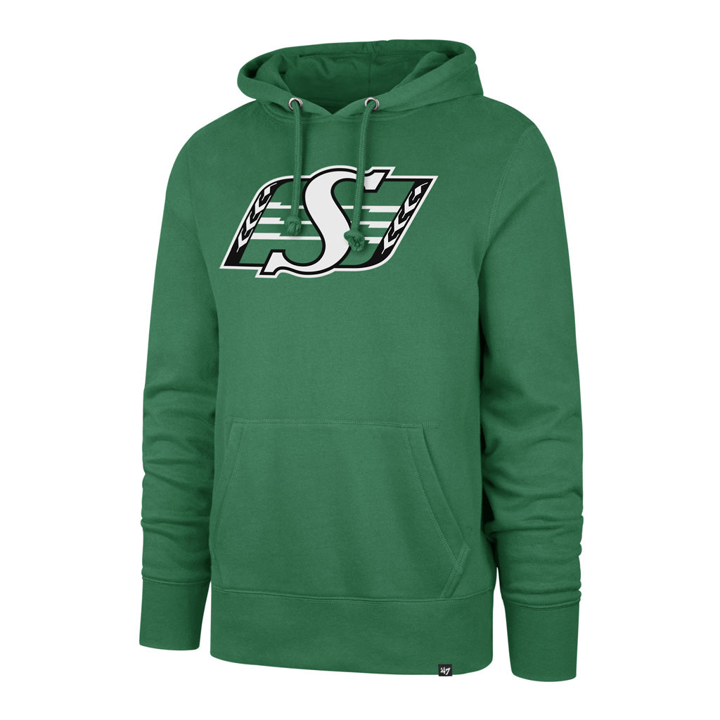 Saskatchewan Rough Riders CFL 47 Brand Men's Green Imprint Headline Pullover Hoodie