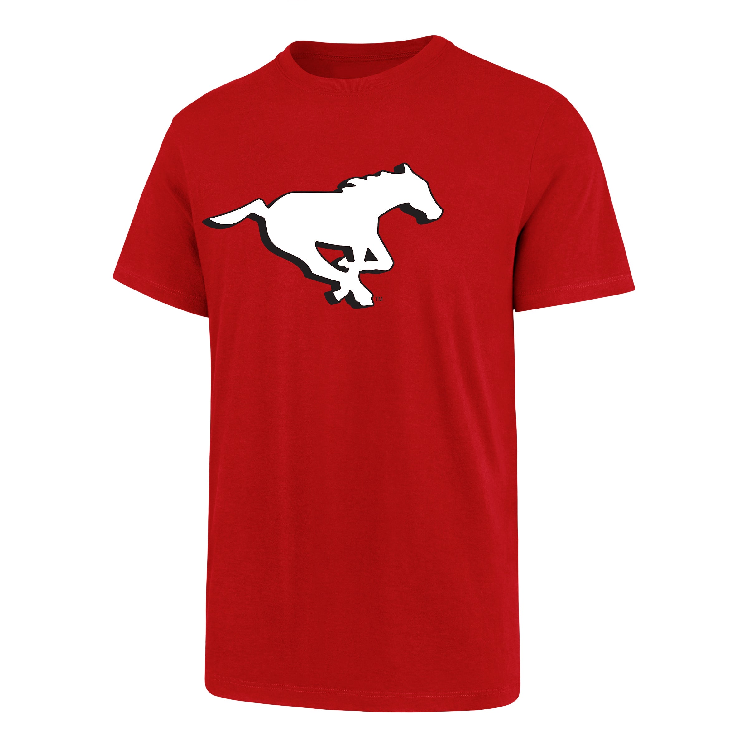 T-shirt de fan rouge avec impression des Stampeders de Calgary CFL 47 Brand pour hommes