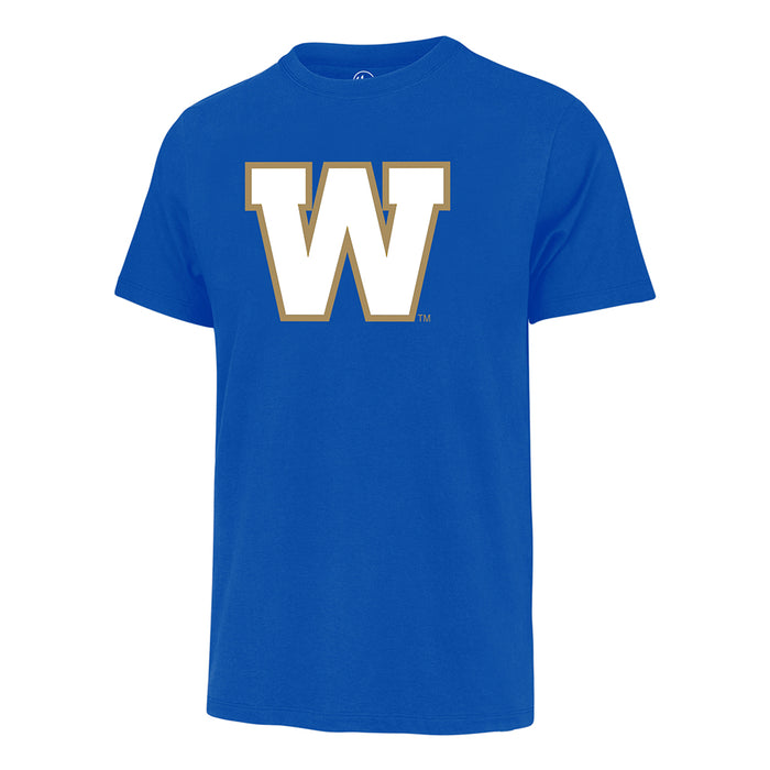 Winnipeg Blue Bombers CFL 47 Brand Men's Royal Blue Imprint Fan T-Shirt