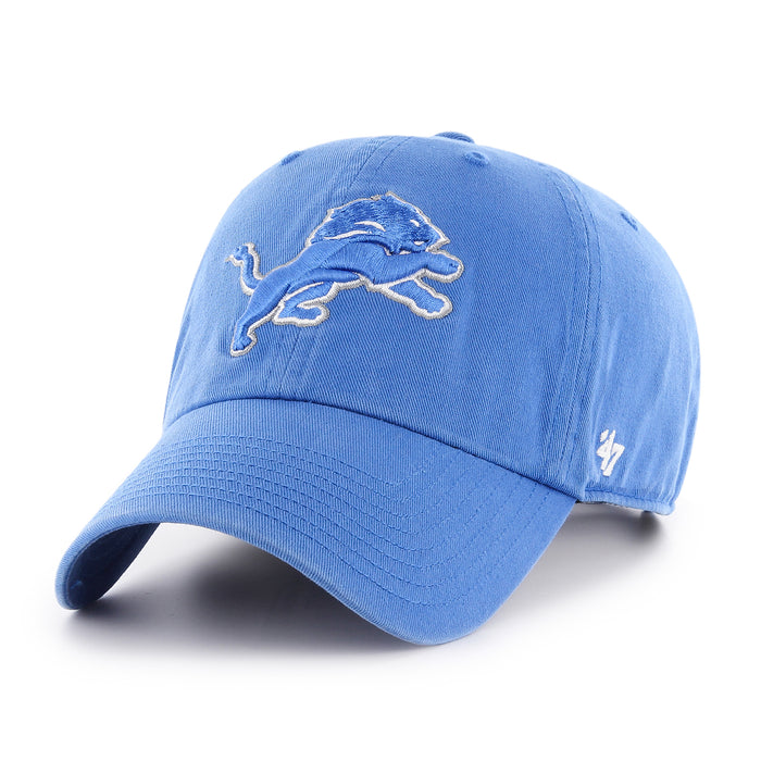 Detroit Lions NFL 47 Brand Men's Light Blue Clean up Adjustable Hat
