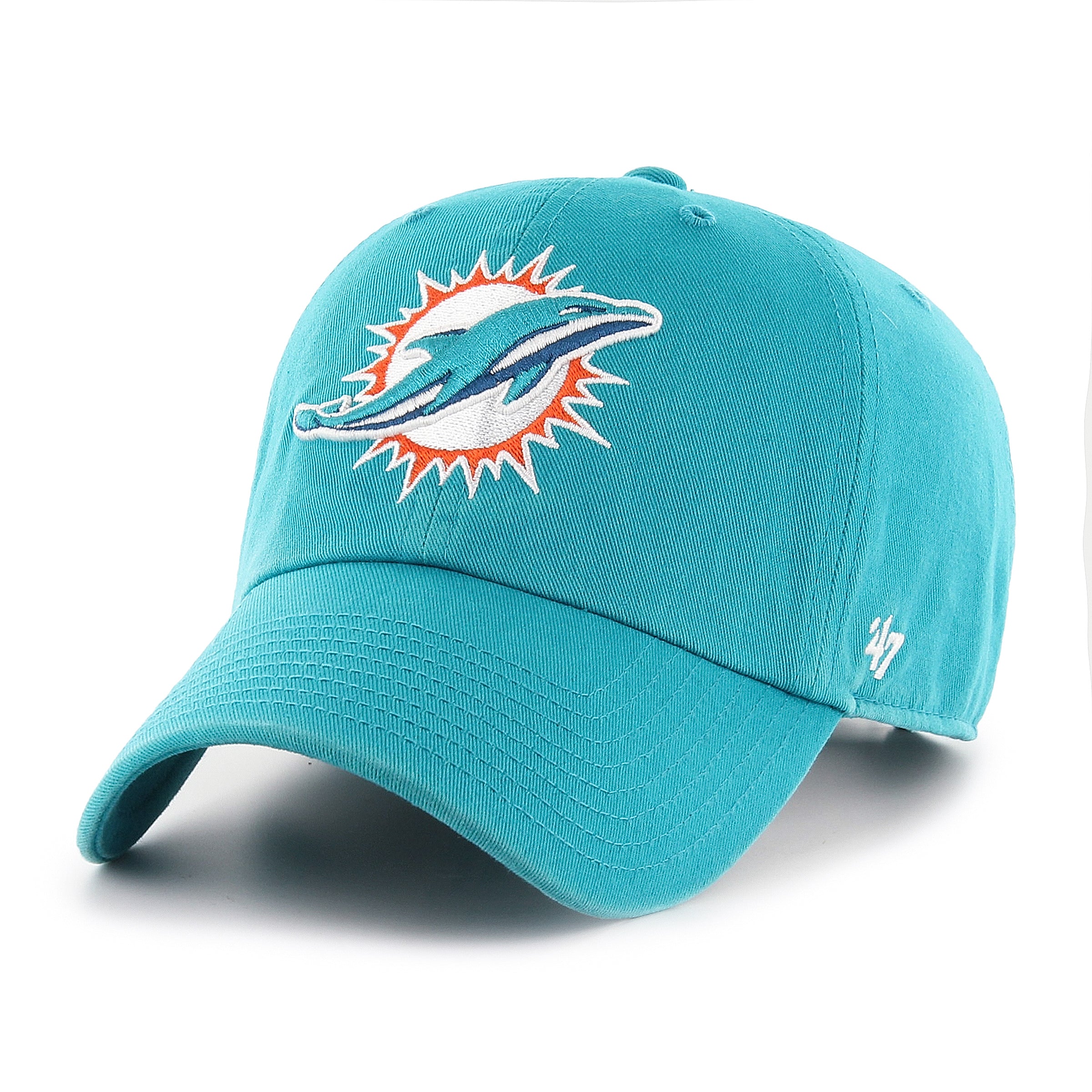 Miami Dolphins NFL 47 Brand Casquette réglable Aqua Alternate Clean up pour hommes