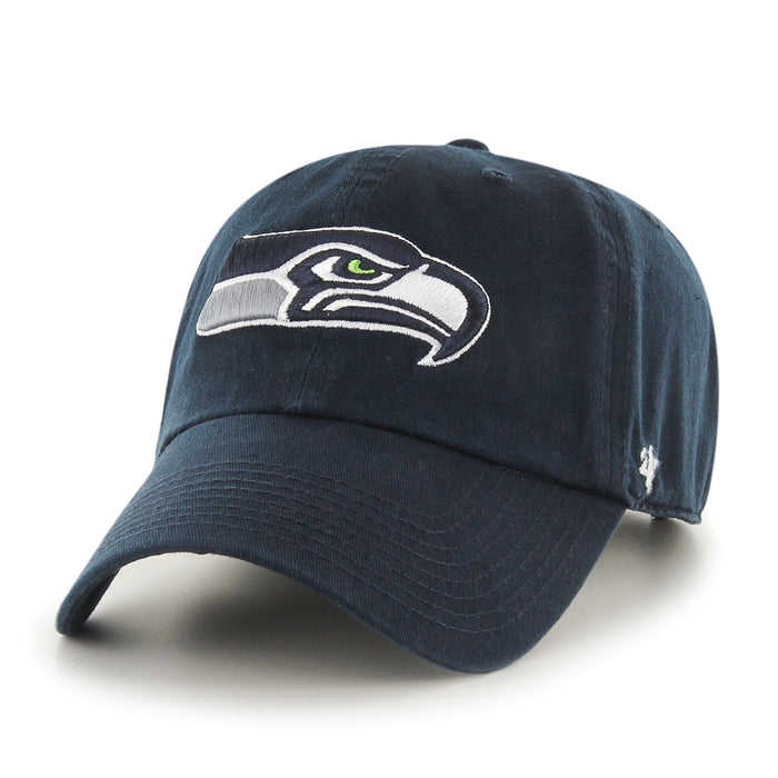 Seattle Seahawks NFL 47 Brand Men's Navy Clean up Adjustable Hat