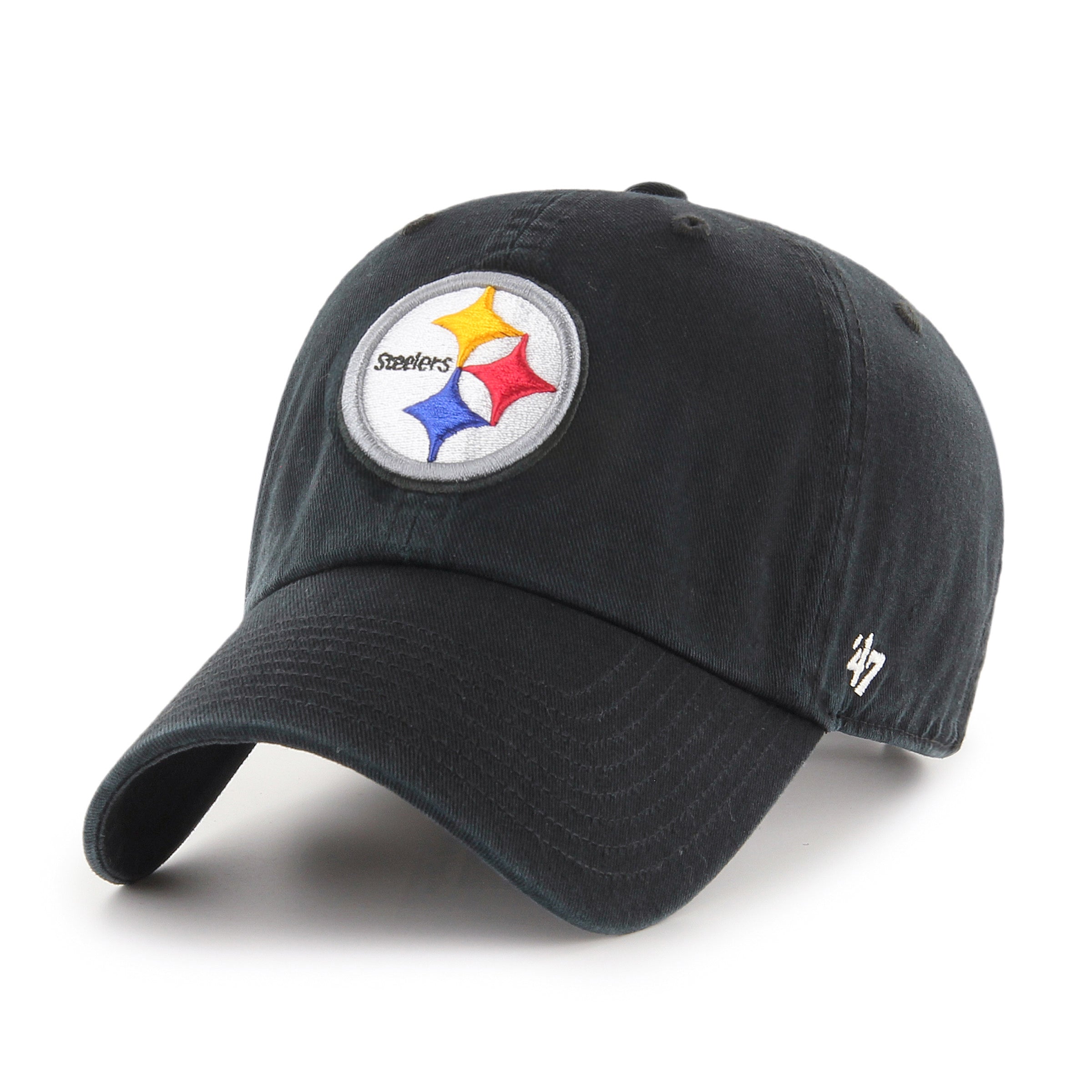 Pittsburgh Steelers NFL 47 Brand Men's Black Clean up Adjustable Hat