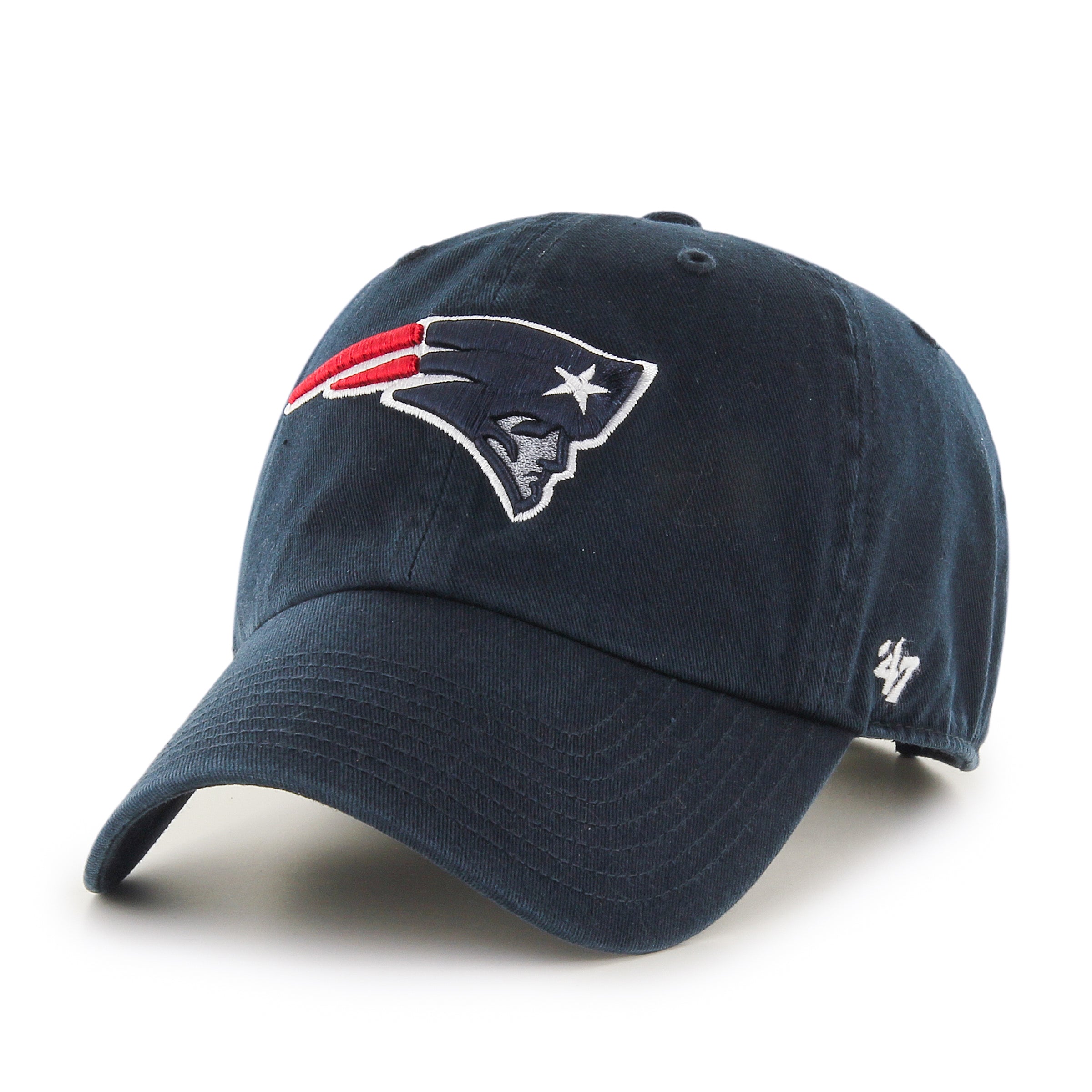 Casquette ajustable de nettoyage bleu marine des New England Patriots NFL 47 Brand pour hommes