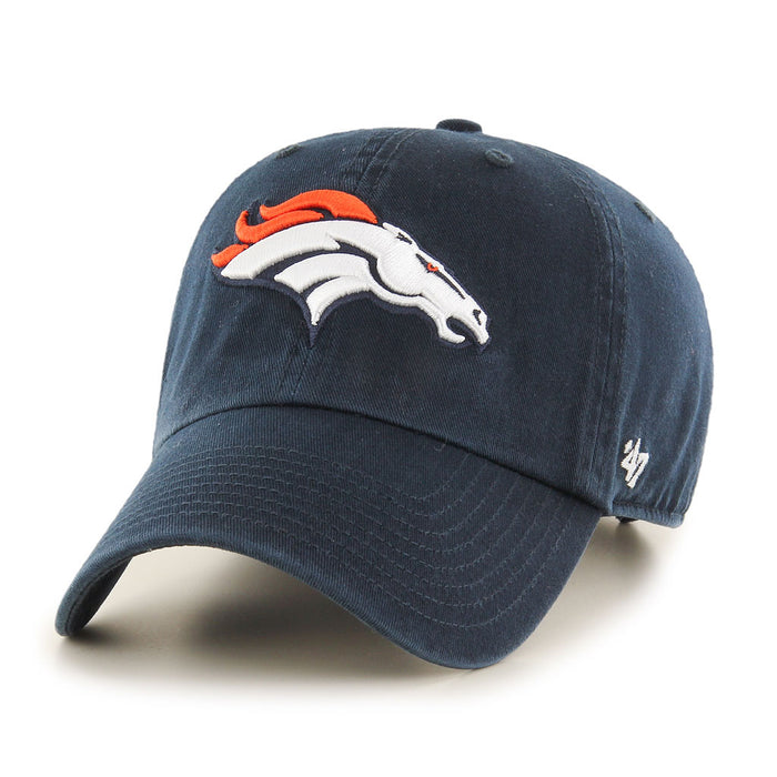 Denver Broncos NFL 47 Brand Men's Navy Clean up Adjustable Hat