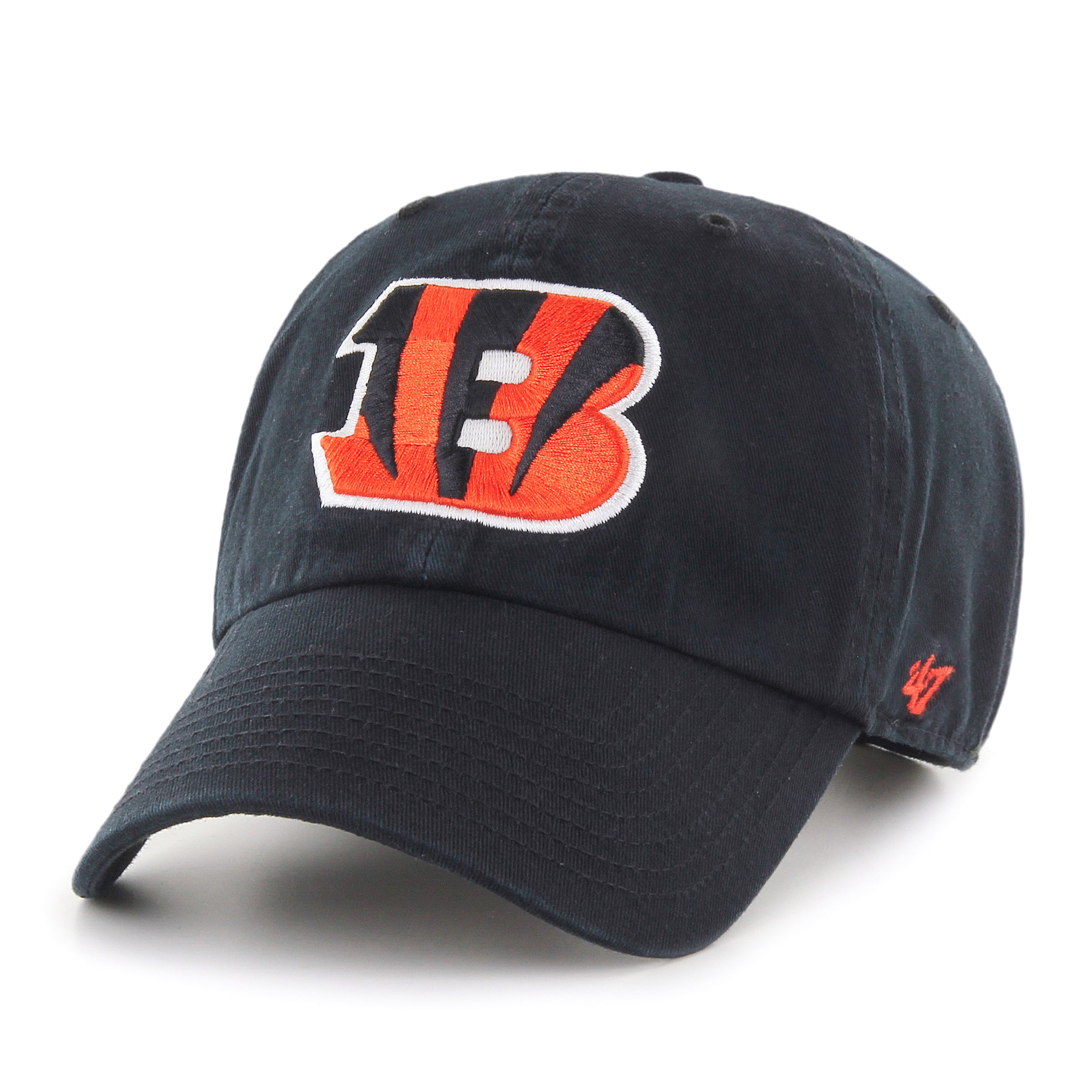 Casquette ajustable noire de nettoyage des Bengals de Cincinnati NFL 47 Brand pour hommes