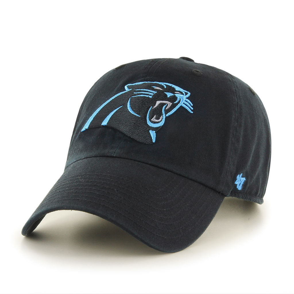 Casquette réglable noire de nettoyage de la marque NFL 47 des Panthers de la Caroline pour hommes