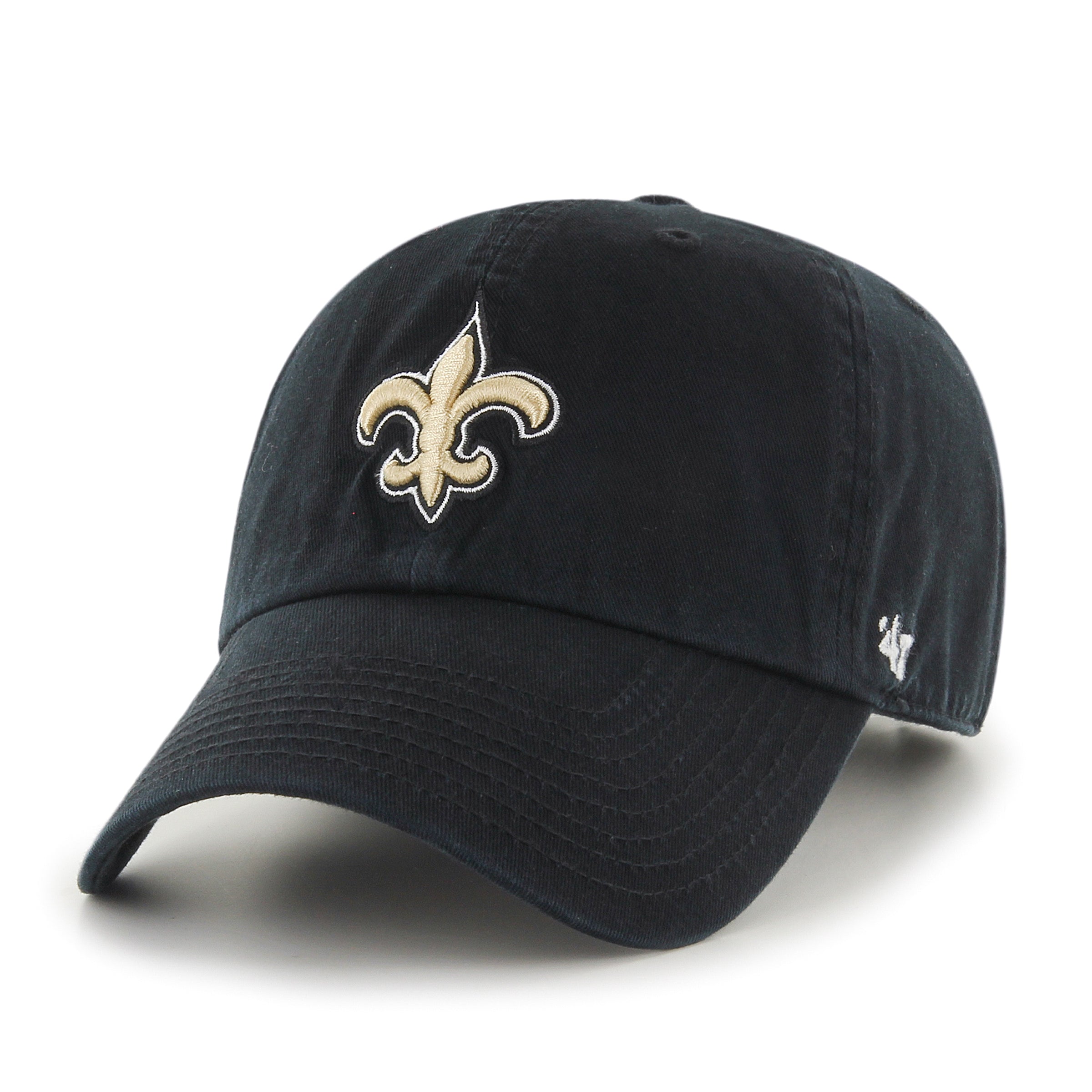 Casquette ajustable noire de nettoyage des New Orleans Saints NFL 47 Brand pour hommes