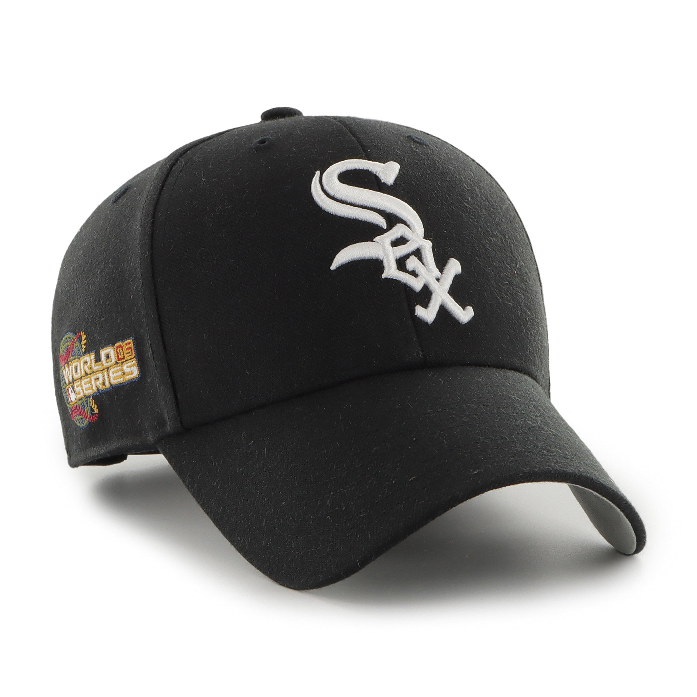 Chicago White Sox MLB 47 Brand Casquette Snapback Sure Shot pour homme - Noir 2005 World Series MVP