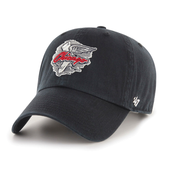 Chicago White Sox MLB 47 Brand Men's Black Vintage Clean Up Adjustable Hat