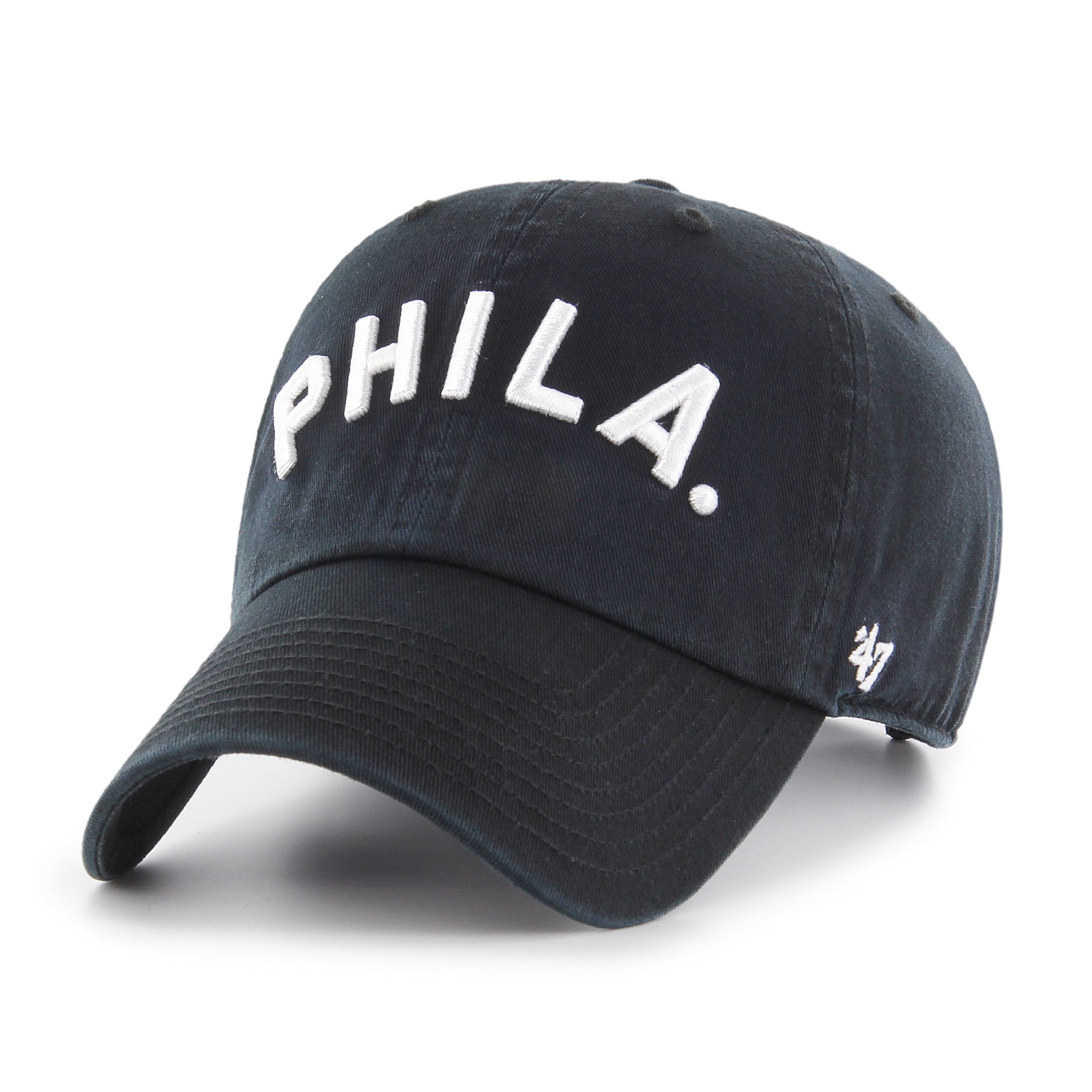 Philadelphia Phillies MLB 47 Brand Men's Black Vintage Clean Up Adjustable Hat