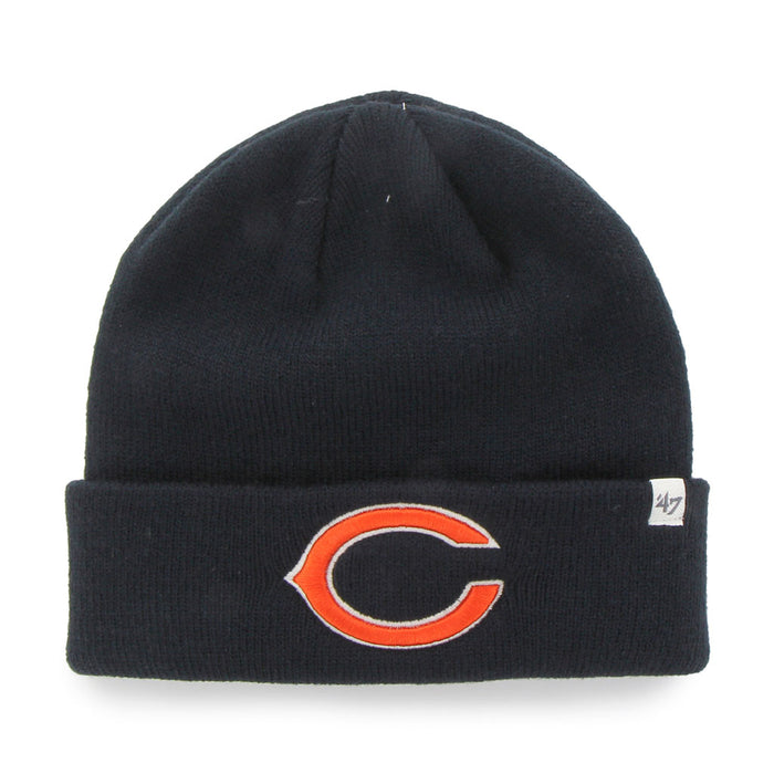 Chicago Bears NFL 47 Brand Men's Black Raised Cuff Knit Hat