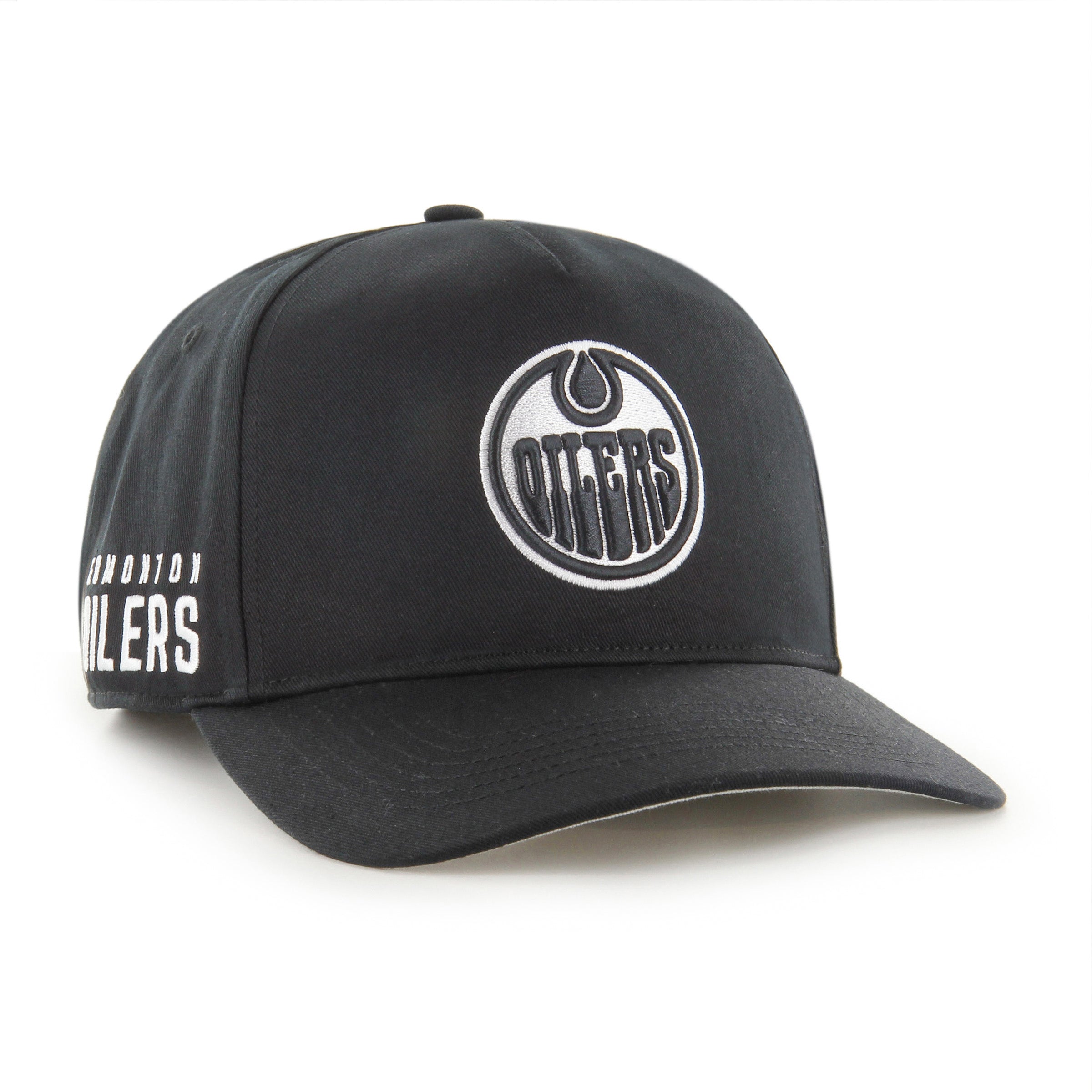 Casquette ajustable Sure Shot Hitch pour hommes, marque des Oilers d'Edmonton, NHL 47, noir et blanc