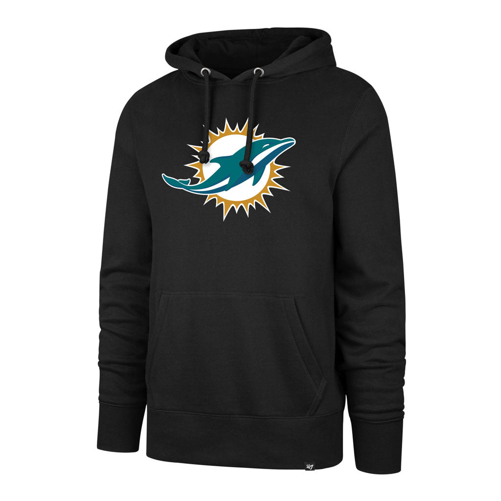 Miami Dolphins NFL 47 Brand Men's Black Imprint Headline Pullover Hoodie