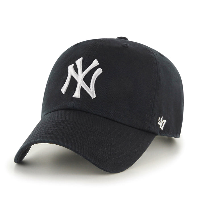 New York Yankees MLB 47 Brand Men's Black Clean Up Adjustable Hat