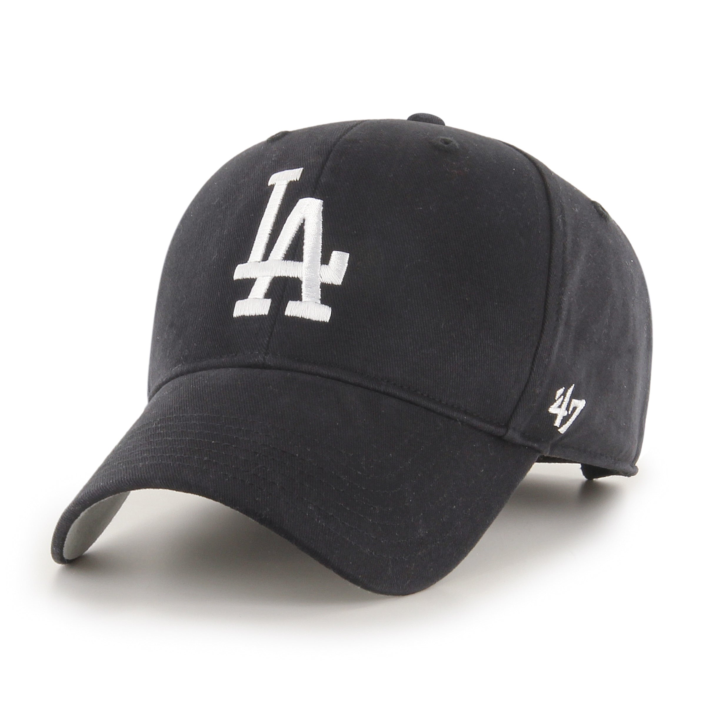 Los Angeles Dodgers MLB 47 Brand Casquette réglable noire MVP pour hommes