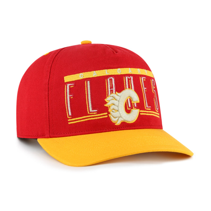 Calgary Flames NHL 47 Brand Men's Red Double Header Baseline Hitch Adjustable Hat