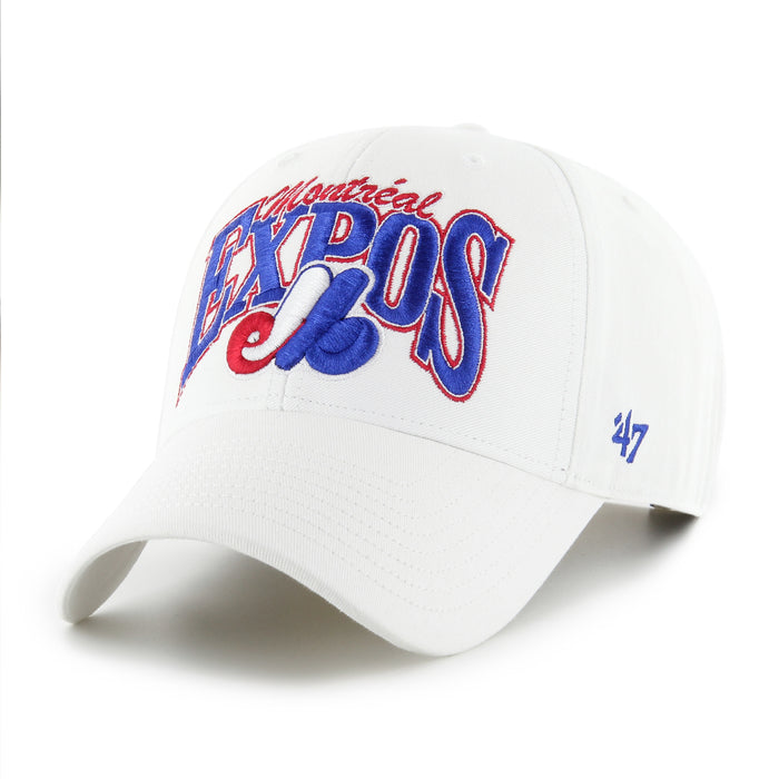 Montreal Expos MLB 47 Brand Men's White Keystone MVP Adjustable Hat