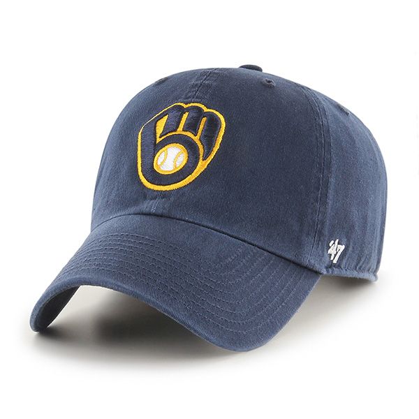 Milwaukee Brewers MLB 47 Brand Men's Navy Blue Clean Up Adjustable Hat