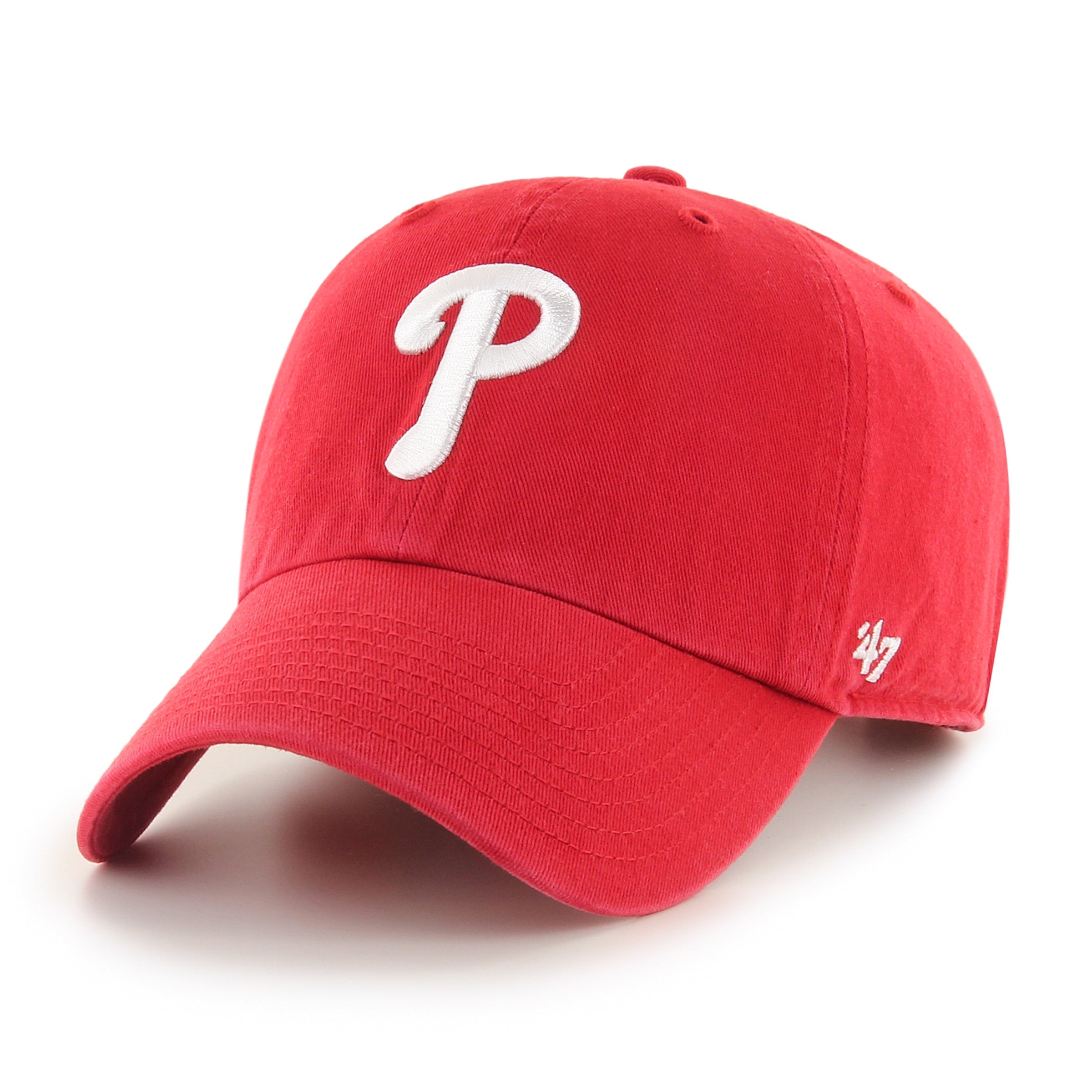 Casquette réglable rouge Clean Up des Phillies de Philadelphie MLB 47 Brand pour hommes