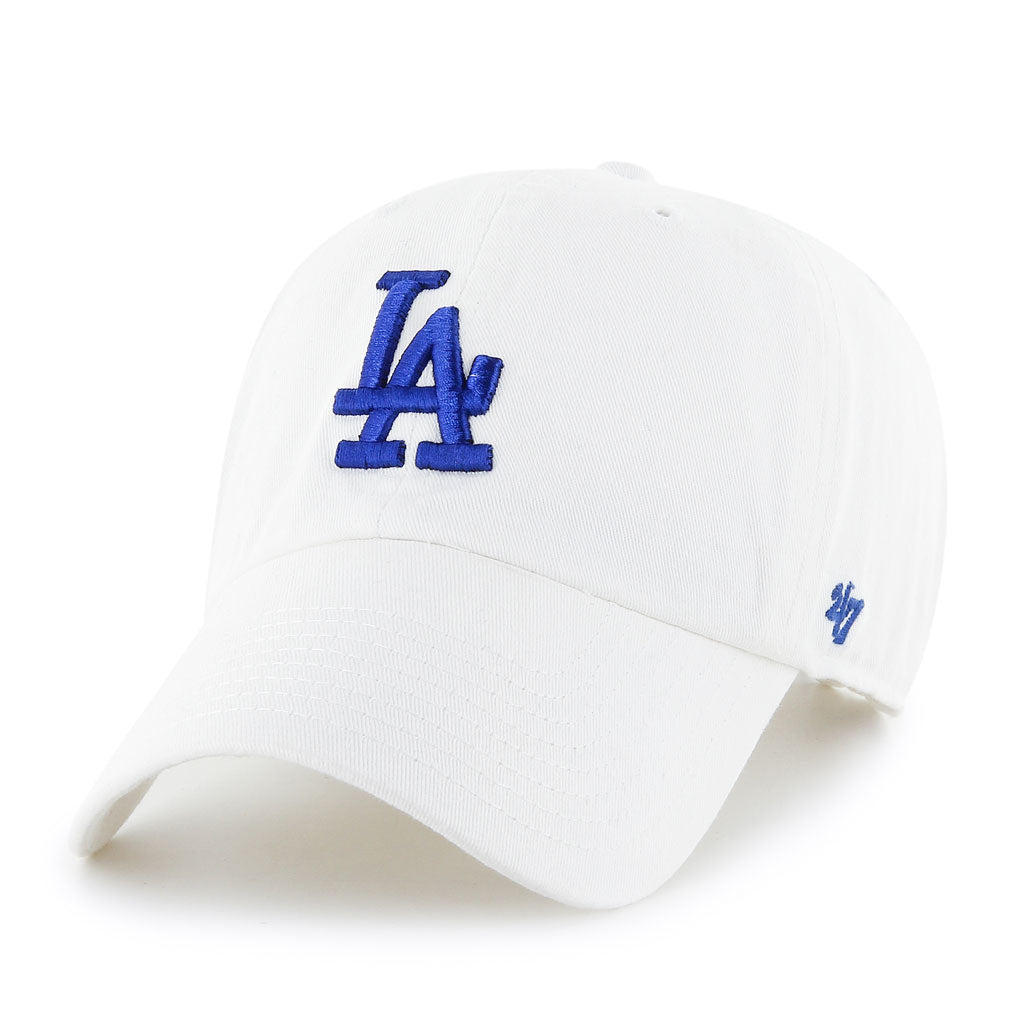 Los Angeles Dodgers MLB 47 Brand Men's White Clean Up Adjustable Hat