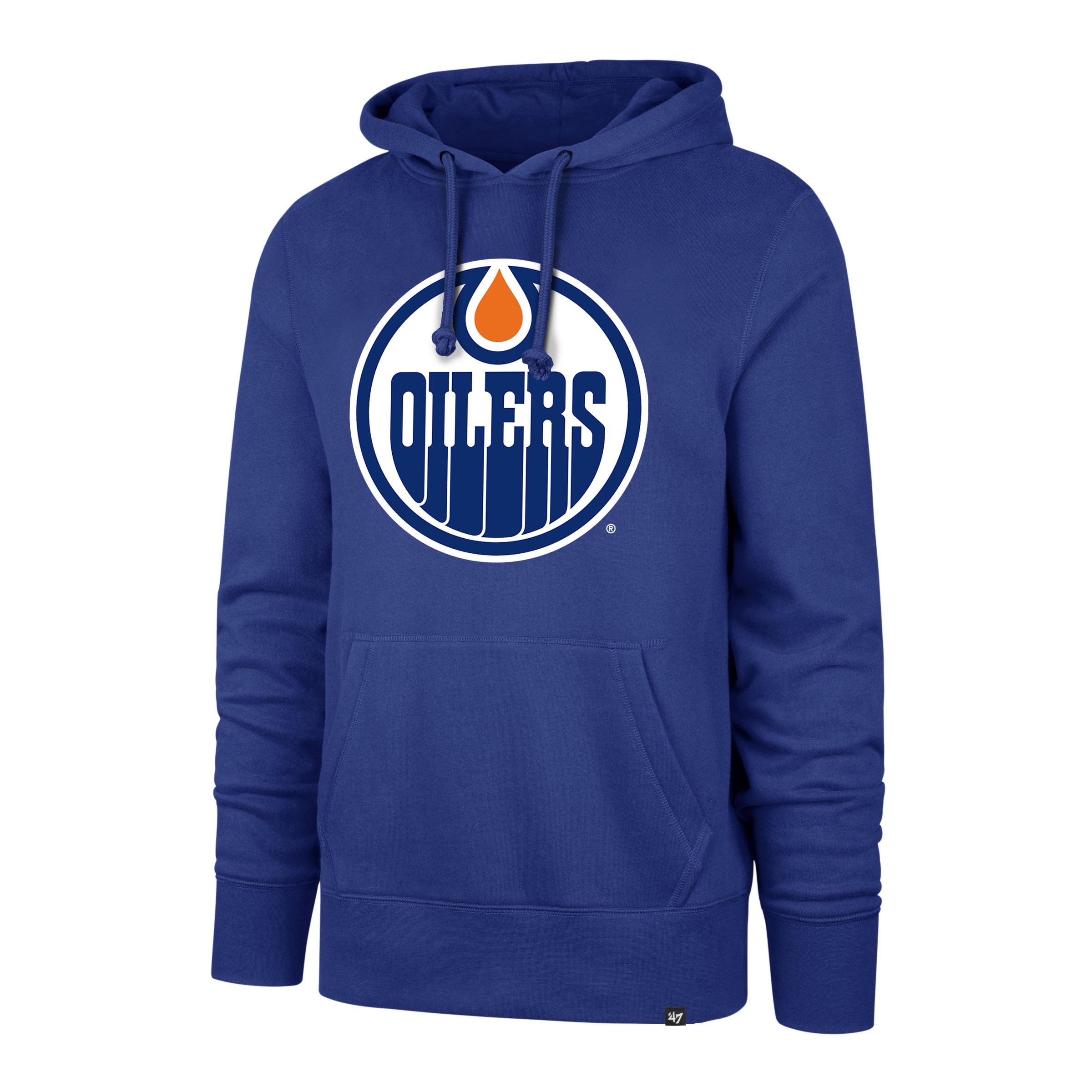 Edmonton Oilers NHL 47 Brand Men's Royal Imprint Headline Pullover Hoodie