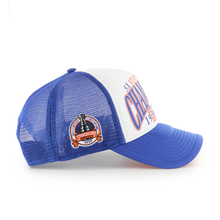 Edmonton Oilers NHL 47 Brand Men's Royal Championship Offside Foam Trucker Snapback