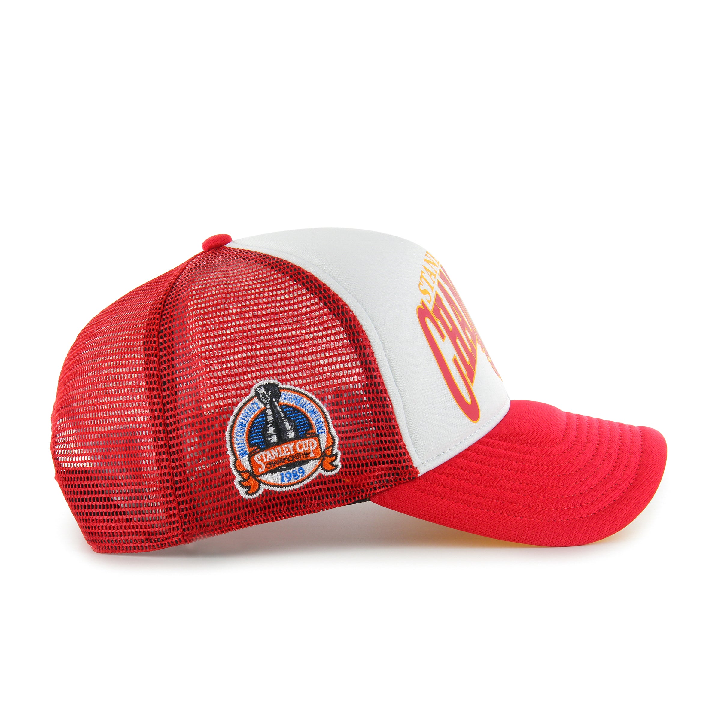 Calgary Flames NHL 47 Brand Men's Red Championship Offside Foam Trucker Snapback