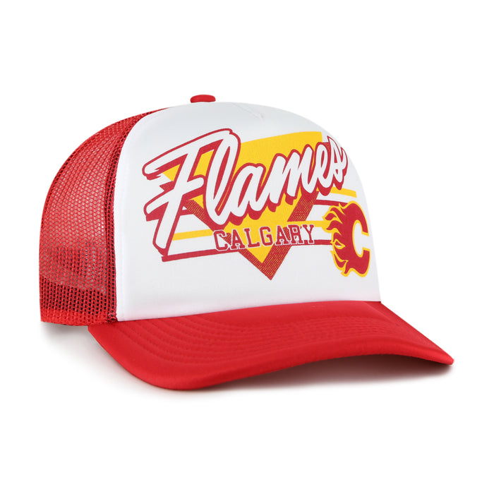 Calgary Flames NHL 47 Brand Men's Red Hangout Foam Trucker Snapback