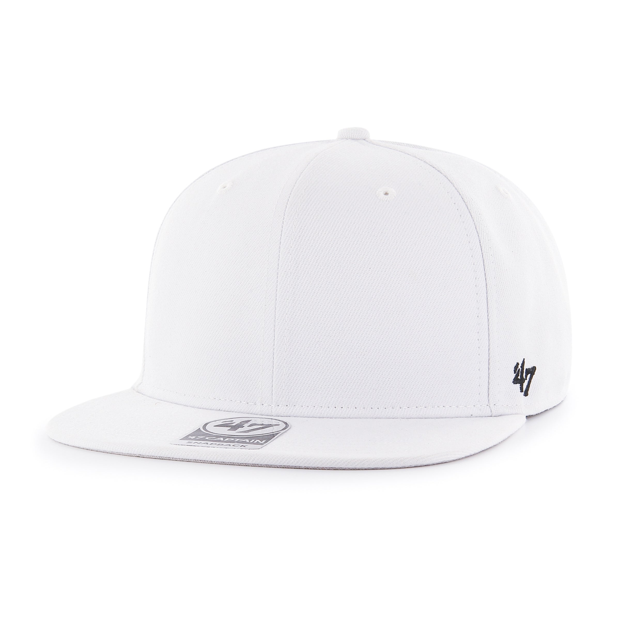 Casquette Snapback blanche Blank 47 Brand pour hommes 