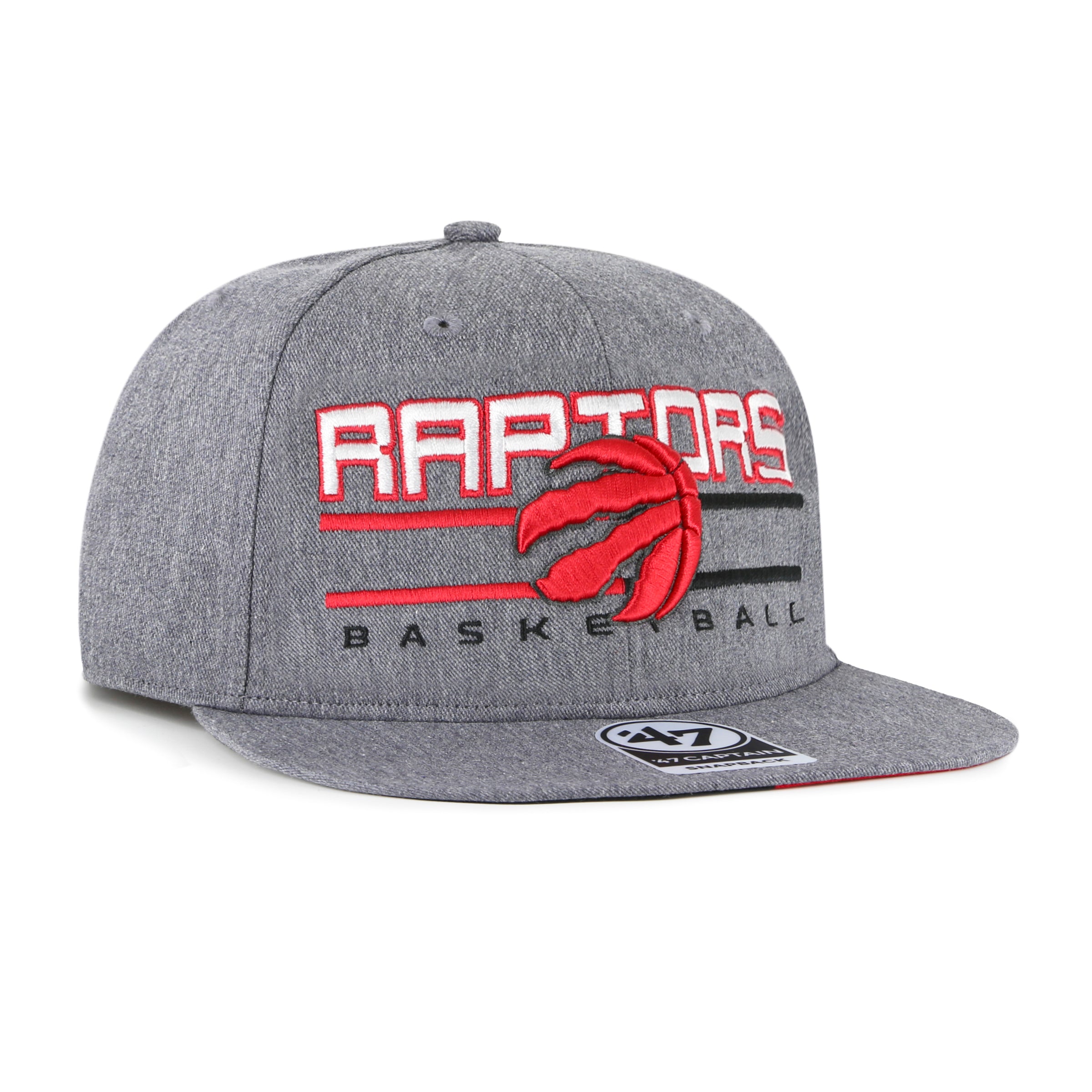 Toronto Raptors NBA 47 Brand Casquette de capitaine fendue gris athlétique pour hommes