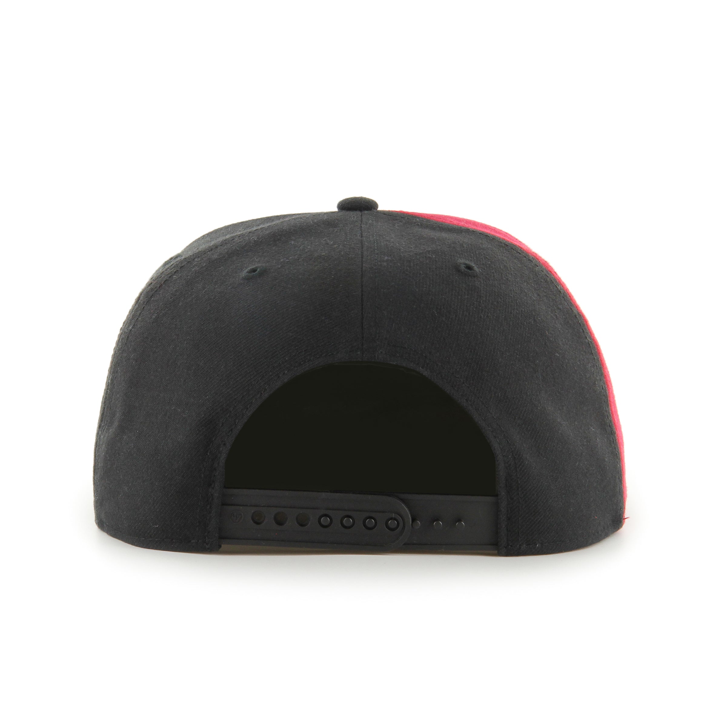 Toronto Raptors NBA 47 Brand Casquette de capitaine mi-temps noir rouge pour hommes