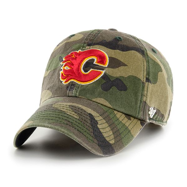 Calgary Flames NHL 47 Brand Men's Camo Clean up Adjustable Hat